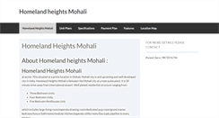 Desktop Screenshot of homelandheightsmohali.com